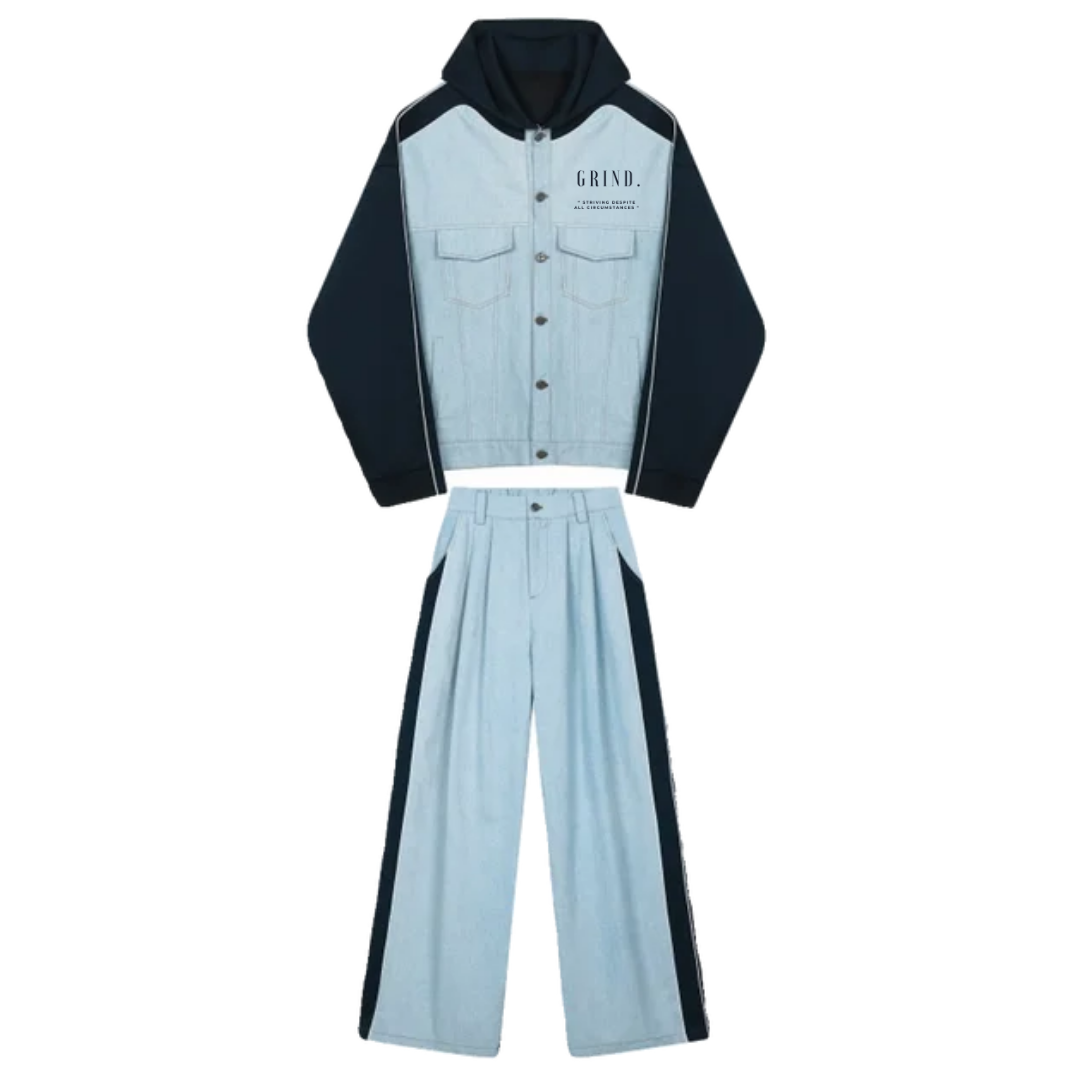 Oversized Denim Sweat Tracksuit